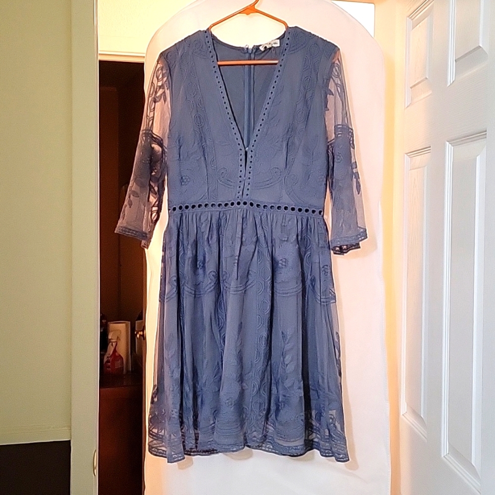 Southern Fried Chics Sheer Sleeved Dress